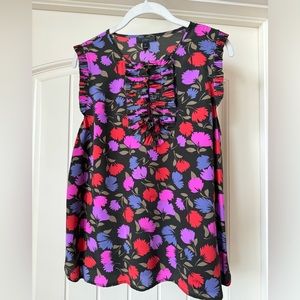 JCrew 100% silk shell. Beautiful colors. Great condition. Size 12
